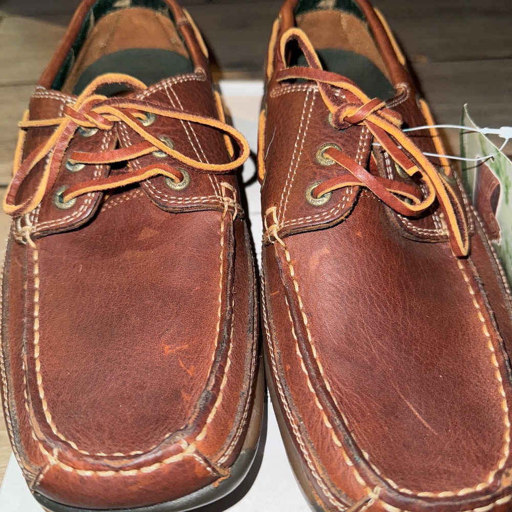 Earth Shoes men’s leather boat shoes 8.5